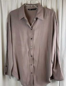 Zara Soft Oversized Shirt, Lavender,