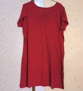Red T-Shirt Dress 🍒