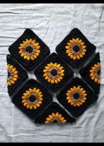 Crochet Sunflower Squares