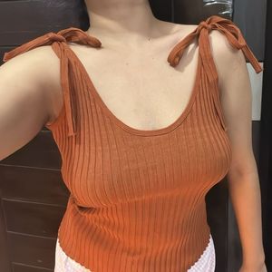 Cute Korean Tie Up Top