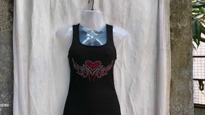 15412. Black Heart Wings Mini Dress