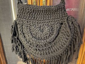 Boho Crochet Fringe Bag