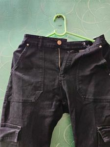 Black Cargo Jeans 26