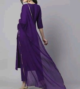 Elegant Purple Kurta Set