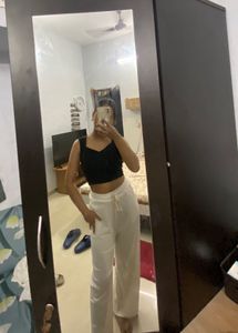 Black Ribbed Crop Top