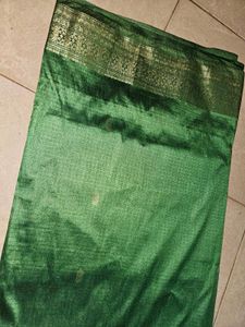 Green Polyester Saree