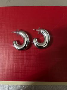 Chunky Silver Hoop Earrings