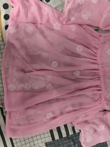 Pink Lucknow Chikan Top