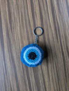 Crochet Evil Eye Keychain