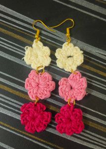 Colorful Crochet Earrings perfect For Western Look