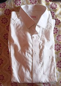 White Long Sleeve Shirt raymond fabric and stitchi