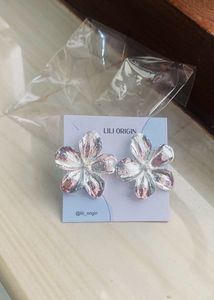 Silver statement earrings