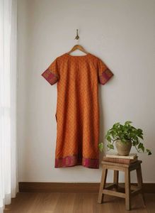 Elegant Biba Silk Kurta - Pre-owned, Size 34