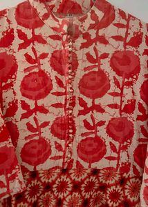 Flared cotton kurta.