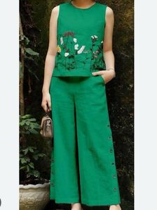 Green Floral Co-orders Set, Size 36-38