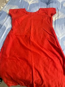 Red Chikankari Kurta