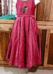 Pink Dress with Embroidery