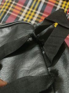 Black Faux Leather Backpack