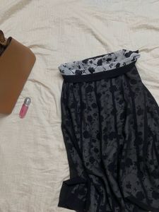 Floral Sheer Midi Skirt
