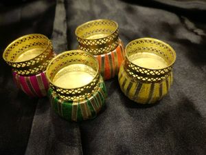 Set of 4 Decorative Candle Holders