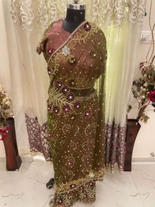 Embroider ready to wear saree