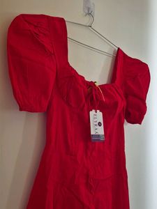 Elegant Red Corset Dress