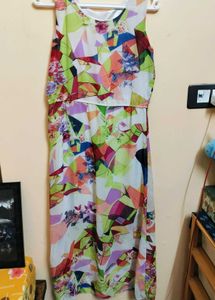 Colorful Sleeveless Maxi Dress