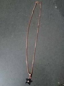 Copper Plated Chain With Star Pendent