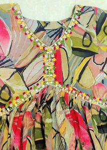 Floral Print Dress Frock