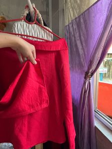 Red Off Shoulder Top
