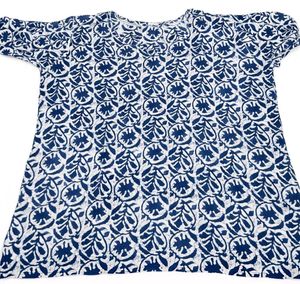 Indigo Printed Tunic Top