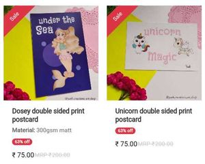 Any 5 Postcards (Double Side Print)