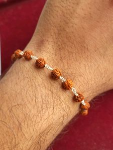 Silver Rudraksh Trendy Rakhi / Bracelet