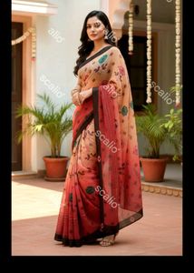 Elegant heavy work saree