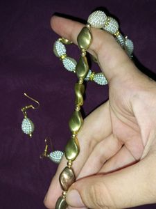 Price Drop!! Necklace With Pair Of Earrings.