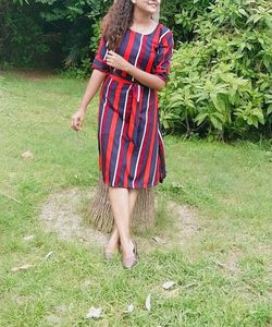 Striped Midi Dress