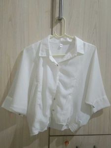 White Short Sleeve Blouse