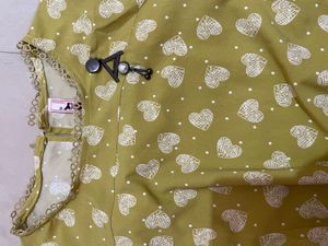 Olive Heart-Print Top