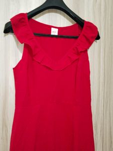 Urbanic Ruffle A-Line Red Dress (Women&#39;s)