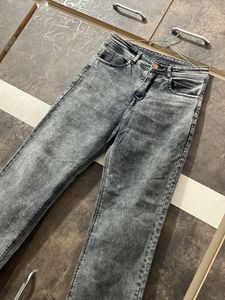 Acid Wash Wide Leg Jeans