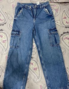 H&amp;M Blue Cargo Jeans