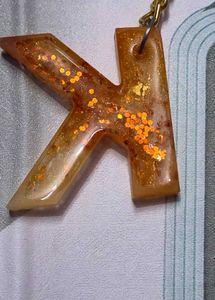 New K Letter Resin Keychain