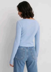 Light Blue Ribbed Cardigan