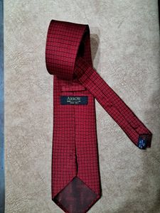 Burgundy Patterned Pure Silk Tie