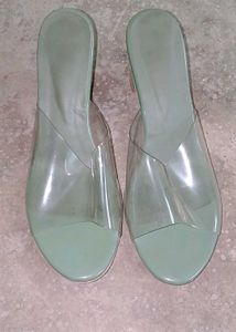 Sale ✨Green Block Heel Mules