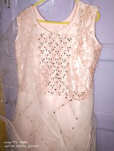 Best Gown With Net Dupatta