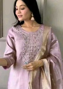 Lavender Embroidered Salwar Kameez