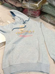 Cute embroidered 'Happiness' hoodie