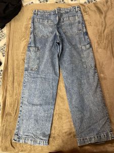 Wide Leg Acid Wash Jeans