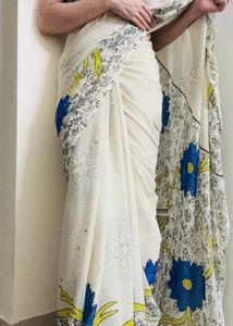 Floral Print Saree
